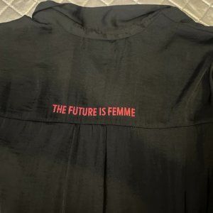 Black silk / Kendell & Kylie " The Future is Femme" . Size L NWOB